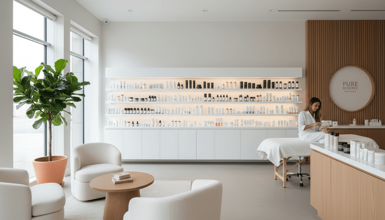 Clean and modern skincare treatment room in Toronto